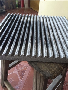 Rough Dark Grey G654 Granite Tiles Waterflow