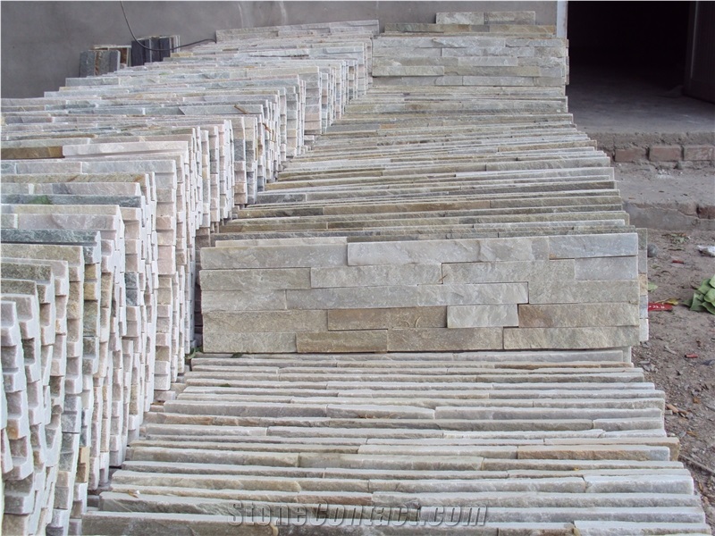Yellow Quartzite Cultured Stone, Ledge Stone and Stakced Stone