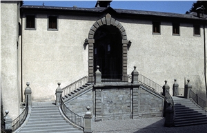 Pietra Serena sandstone staircases,  grey sandstone stairs & steps