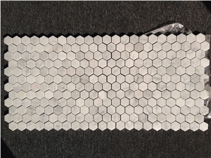 Carrara White Marble Mosaics,25x25mm Hexagon Mosaics,White Marble Mosaic Tiles,China White Marble Mosaic Carrara White Marble Mosaics,25x25mm Hexagon Mosaics,White Marble Mosaic Tiles,China White Marble Mosaic