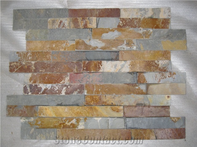 China Rusty Slate Stacked Stone,Cultured Stone,Ledge Stone for Wall Cladding Stone