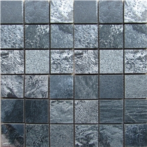 Silver Grey Slate Stone Mosaic, Stone Mosaic Tiles