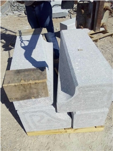 G341 Granite Bushhammered Surface Shaped Curbstone Side Stone Kerbstone