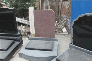 G603,G654, Shanxi Black Granite Mixed Tombstones Western Style Asian Style Americal Style