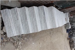 Snow White Marble Cultured Stone Panel for Wall Cladding