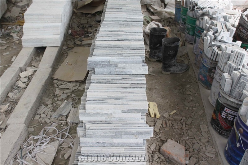 Snow White Marble Cultured Stone Panel for Wall Cladding