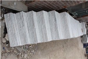 Snow White Marble Cultured Stone Panel for Wall Cladding
