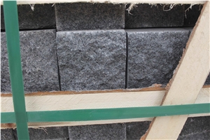 Yixian Black Granite Zijing Dark Granite Cube Stone, Cobble Stones, Competitive Prices