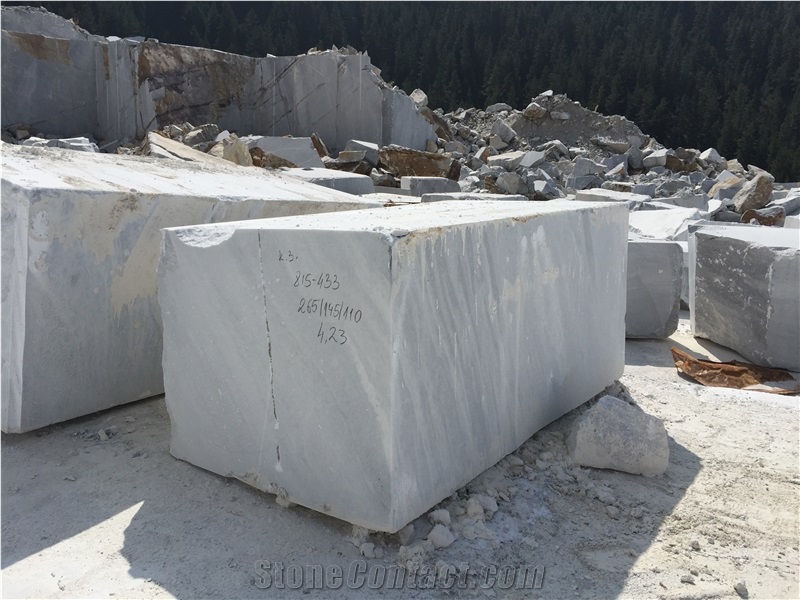 Mura Silver Moon Blocks, White Marble Blocks