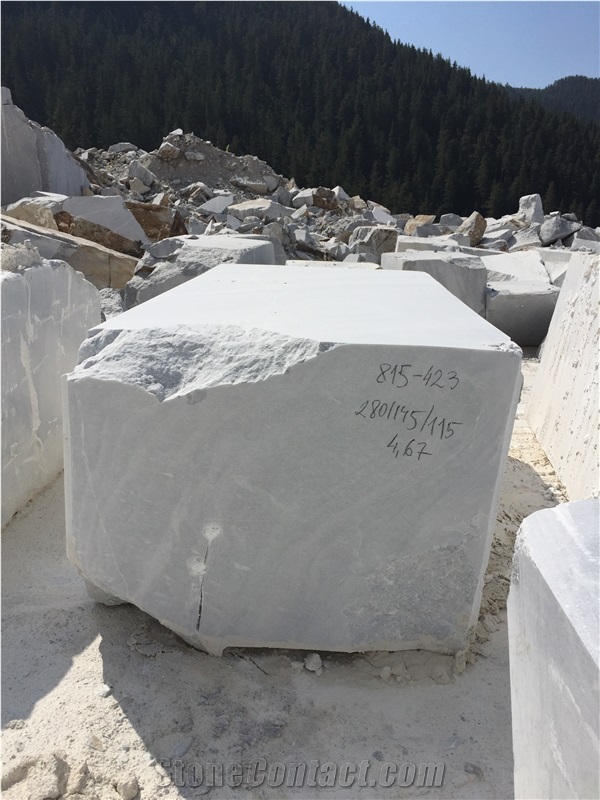 Mura Silver Moon Blocks, White Marble Blocks
