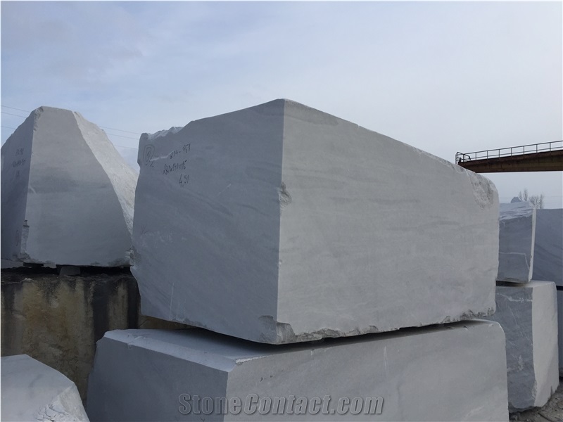 Mura Silver Moon Blocks, White Marble Blocks