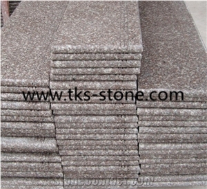 Granite G664 Stairs,Steps,Stair Riser，Luna Pearl Granite,Louyuan Violet Granite