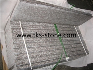 Granite G664 Stairs,Steps,Stair Riser，Luna Pearl Granite,Louyuan Violet Granite