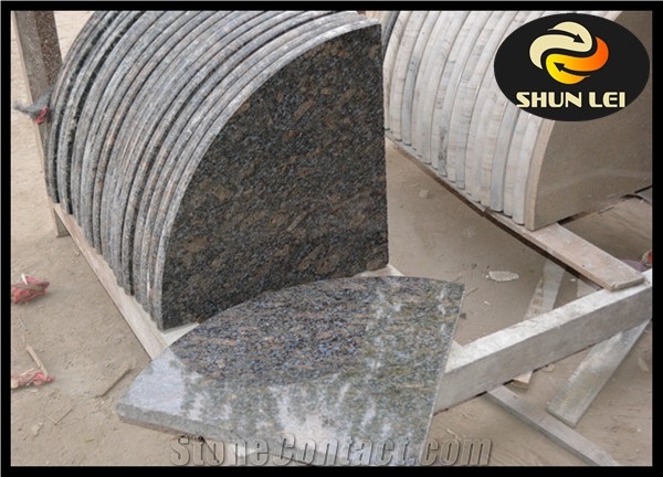 Blue Pearl Granite, Butterfly Blue Granite Soap Dish