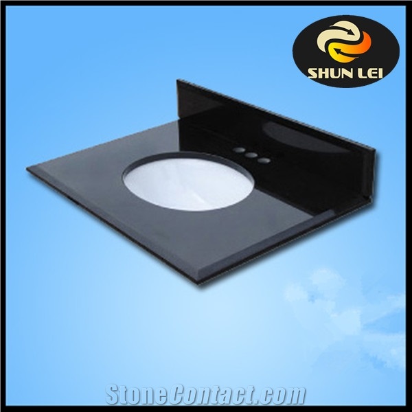 China Black Granite Vanity Top, Hebei Black Granite for Vanity Top