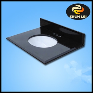 China Black Granite Vanity Top, Hebei Black Granite for Vanity Top