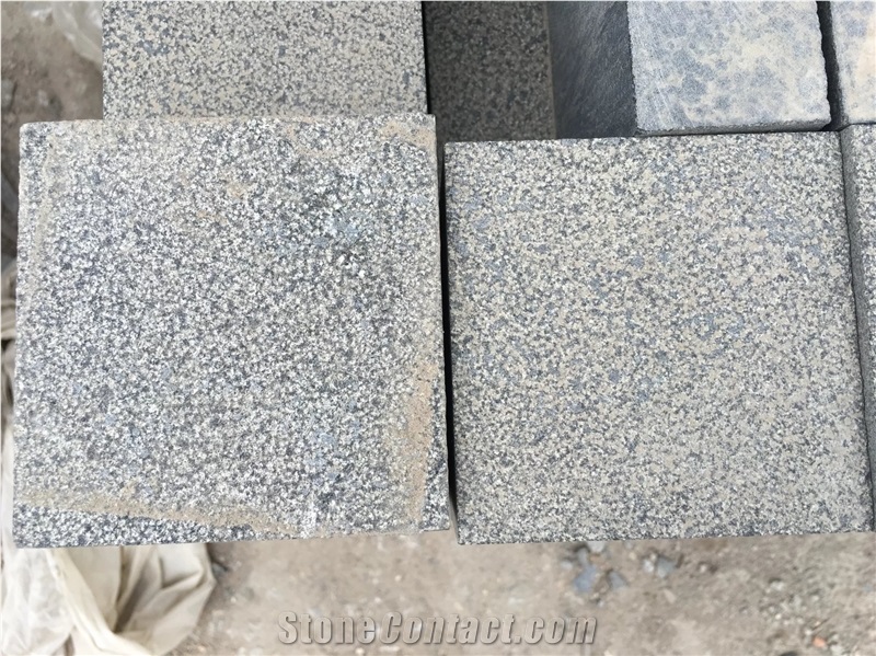 Flamed Shanxi Black Granite Cobble Stone for Paving
