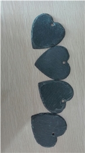 Heart Shape Slate Plate, Dark Gray Grey Slate Plates