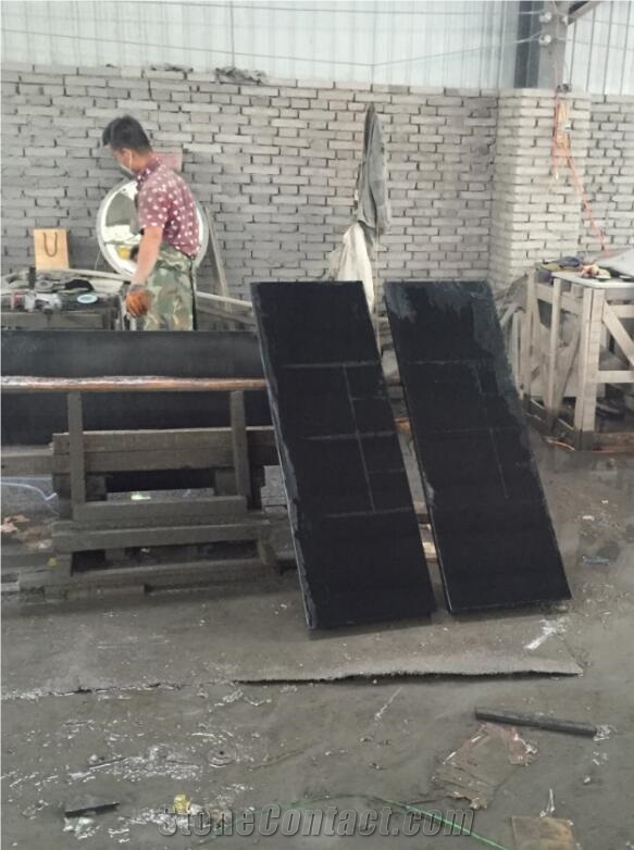 Ireland Style Shanxi Polishing Granite Fireplace Hearth Filled with Cement
