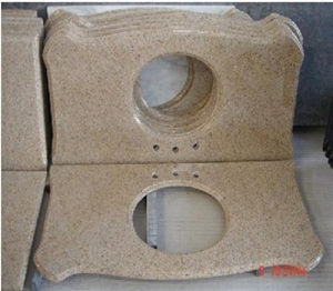 Super Shinning Brown Granite Bathroom Top China Brown Granite Bath Vanity Top
