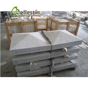 Bush Hammered G603 Lunar Pearl Grey Granite Pier Caps and Quion