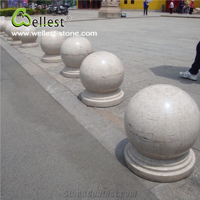 China Natural Gray Color Cheap G603 Granite Stop Ball Stone for Project