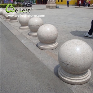 China Natural Gray Color Cheap G603 Granite Stop Ball Stone for Project