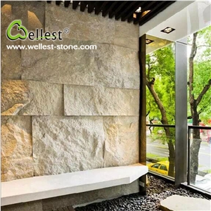 High Quality Beige Color Natural Travertine Mushroom Wall Tiles for Outdoor Decoration