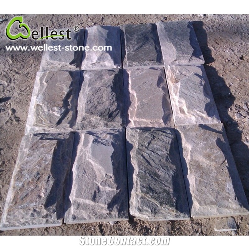 Hot Selling Natural Stone Light Grey and Dark Grey Granite Mushroom Stone for Exterior Wall Cladding