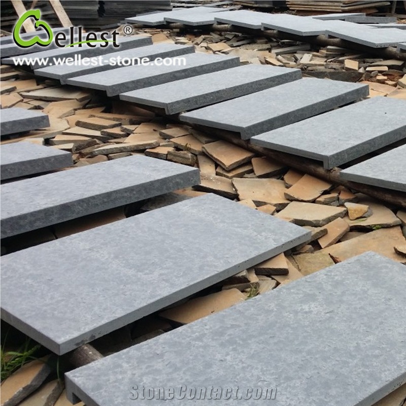 Natural Grey Basalt Straight Edge Pool Coping Paver
