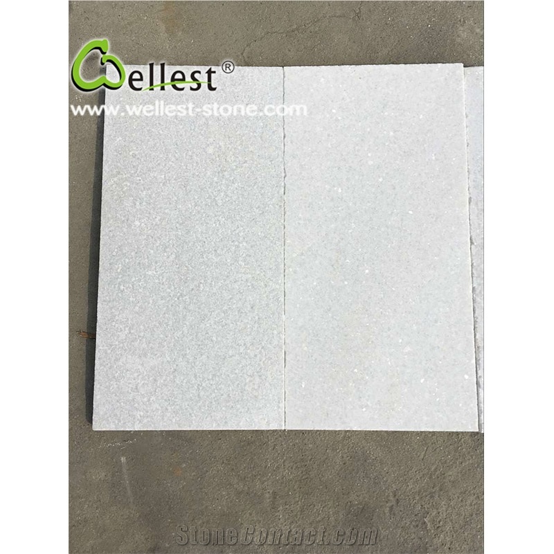 Super White Quartzite Flamed Surface Tile & Slab