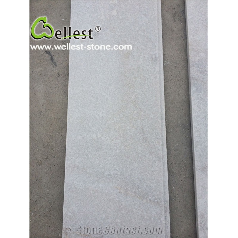 Super White Quartzite Flamed Surface Tile & Slab