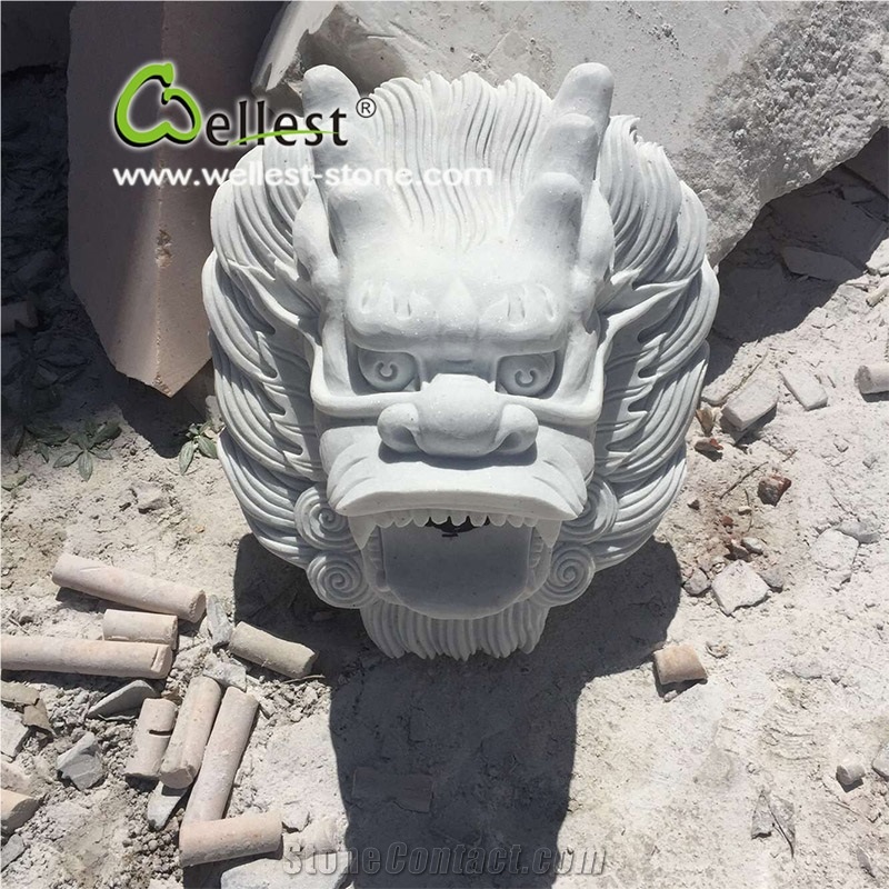 Wellest Natural Stone Granite Fish Wall Mounted Fountain
