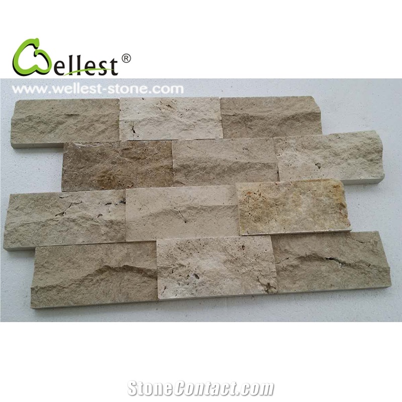 Wholesale Factory Natural Light Beige Travertine Mushroom Stone