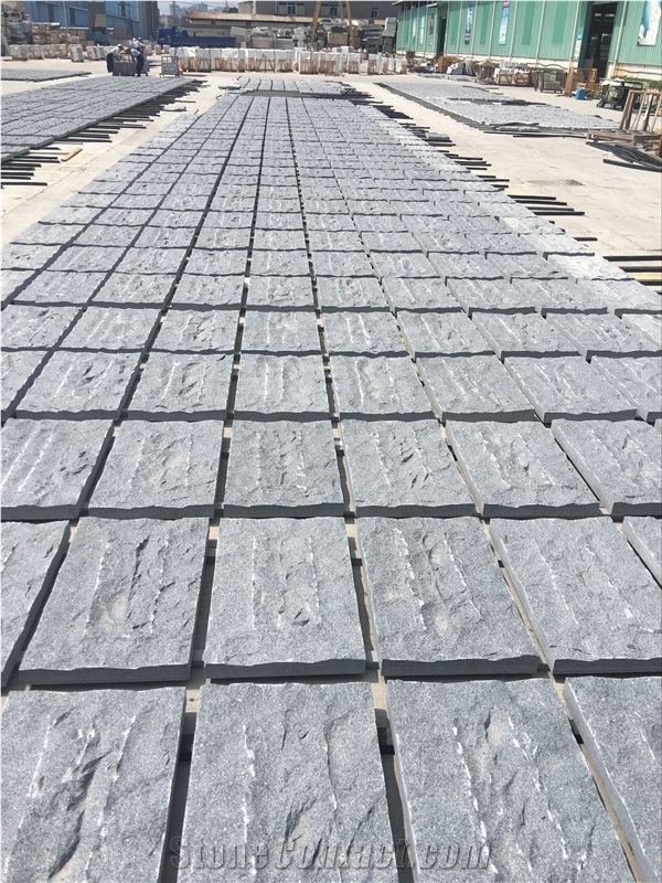 G654 Sesame Grey Granite Split Face Cube Stone/Cobblestone Pavers for Outside Exterior Stone Stepping Paverments/Paving Sets