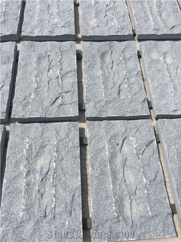 G654 Sesame Grey Granite Split Face Cube Stone/Cobblestone Pavers for Outside Exterior Stone Stepping Paverments/Paving Sets