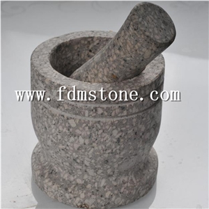 14x7cm Grey Granite Natural Stone Mortar and Pestle,Stone Cooking Tool,Kitchen Accessories
