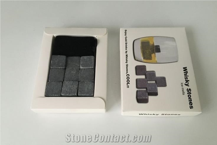 2cm Reusable Dice Ice Cube Black Dice Ice Cube Whisky Stone Whiskey Stone Engraved