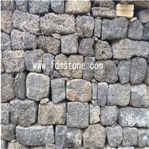 Black Lava Stone For Garden And BBQ Pebble Stone