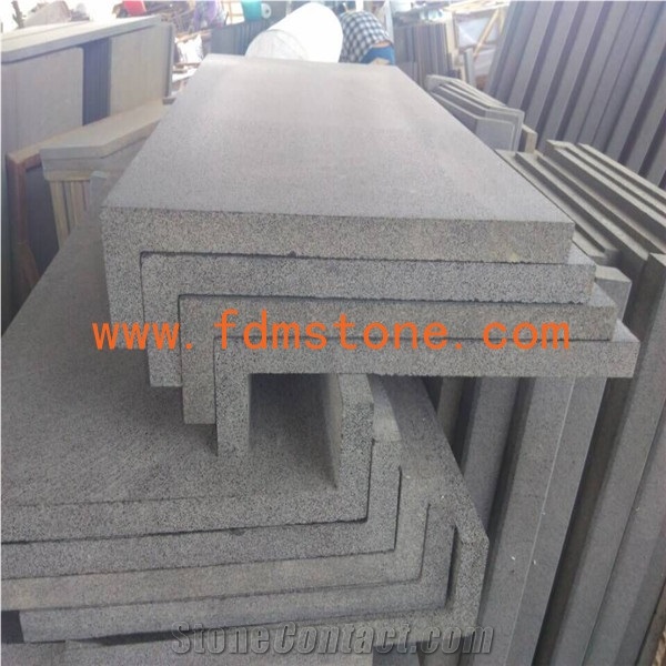 Black Bullnose Corner,Pool Coping Paving Stone,Basalt Pool Coping,G684 Pavers Basalt
