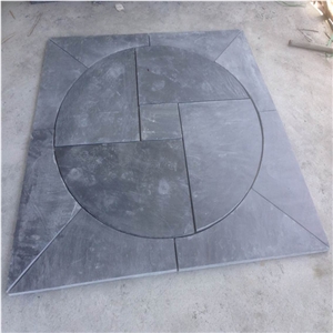 Black Rusty Slate Stone Mosaic on Mesh,China Rust Slate Flagstone Mesh,Multi-Color Slate Random/Irregular Flagstone for Garden Road