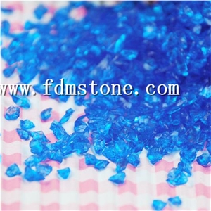 Blue Crushed Colored Glass Sand Blasting Media,Glass Aggregates,Glass Pebble