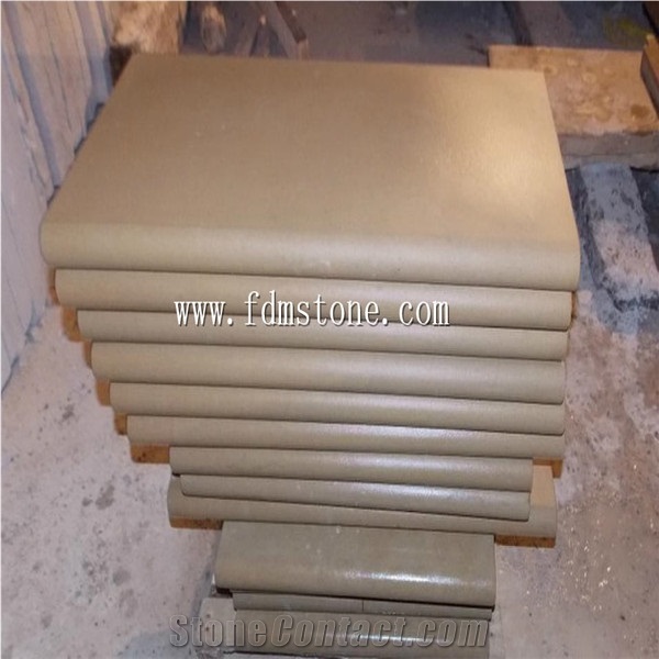 Cheap Wholesale Wooden Yellow Sandstone Pool Coping