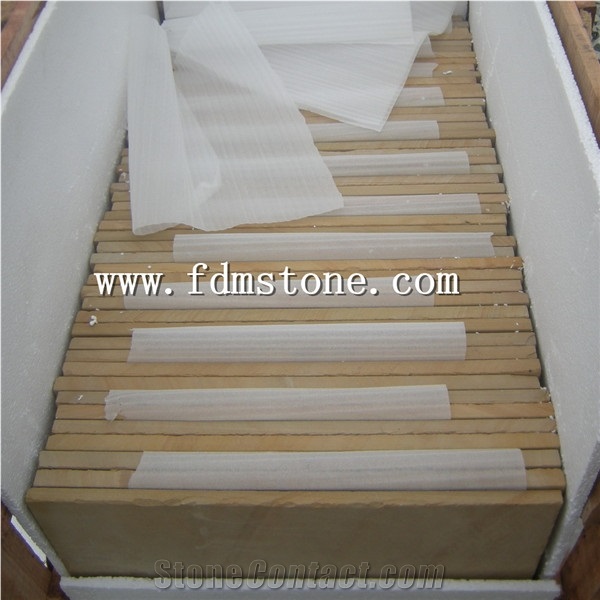 Cheap Wholesale Wooden Yellow Sandstone Pool Coping