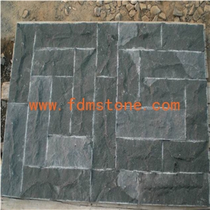 China Black Pacific Granite Loose Cobblestone,Split Surface Garden Paver&Cubestone
