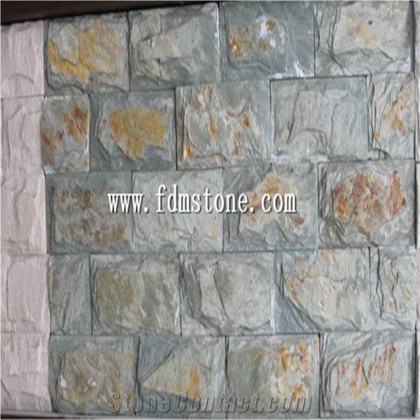China Mustang Green Quartize Mushroom Wall Tiles,Quartzie Floor Tiles,Opus Romano,Wall Covering