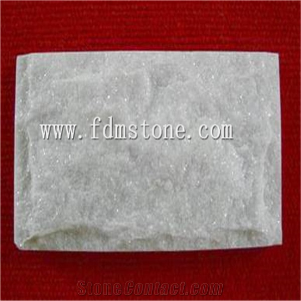 China Natural Split Mushroom White Quartzite Tiles