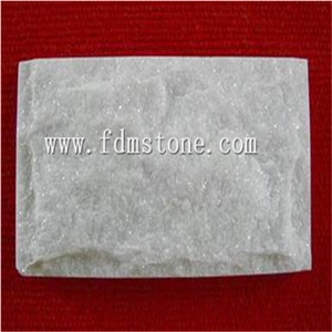 China Natural Split Mushroom White Quartzite Tiles
