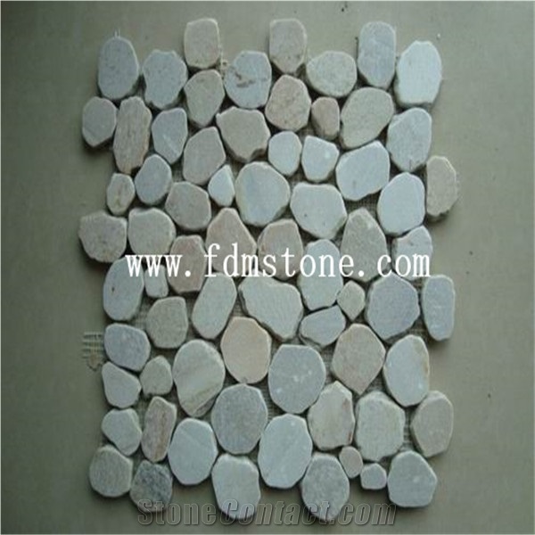 China Rusty Stone Floor Mosaic, China Rust Slate Floor Mosaic，S1120+P014 Mosaic