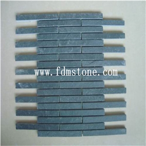 China Rusty Stone Floor Mosaic, China Rust Slate Floor Mosaic，S1120+P014 Mosaic